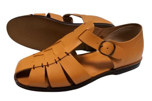 【旅靴屋オリジナル M1425 キャメル】こだわりのメンズ本革グルカサンダル